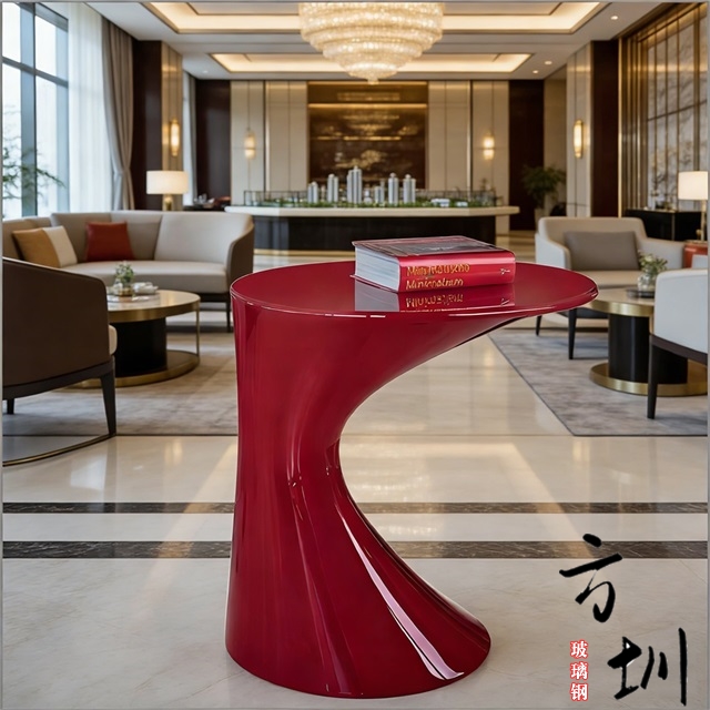 室内玻璃钢小蛮腰造型茶几家具 室内玻璃钢小蛮腰造型茶几家具