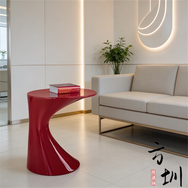 室内玻璃钢小蛮腰造型茶几家具 室内玻璃钢小蛮腰造型茶几家具