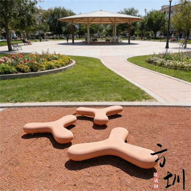 玻璃钢螺旋桨三叶草造型休闲椅 玻璃钢螺旋桨三叶草造型休闲椅