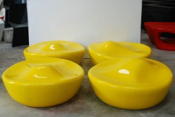 创意蛋挞形环保玻璃钢凳子