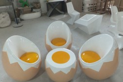 鸡蛋形创意环保玻璃钢凳子